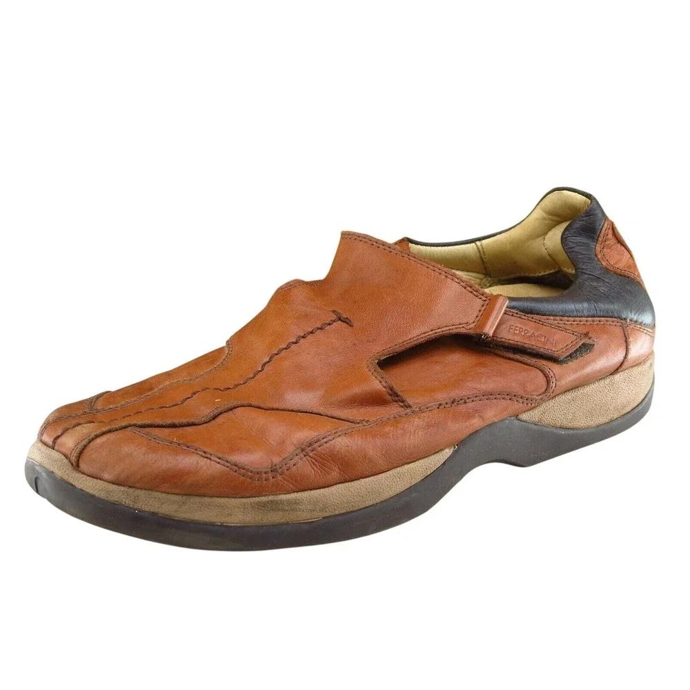 Ferracini 24 hs Shoes Sz 40‎ M Brown Loafer Leather Men